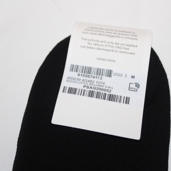 Gucci Little Williams Tiger Mid-Calf Embroidered Socks Black Mens Size Medium/11 - Picture 4 of 9